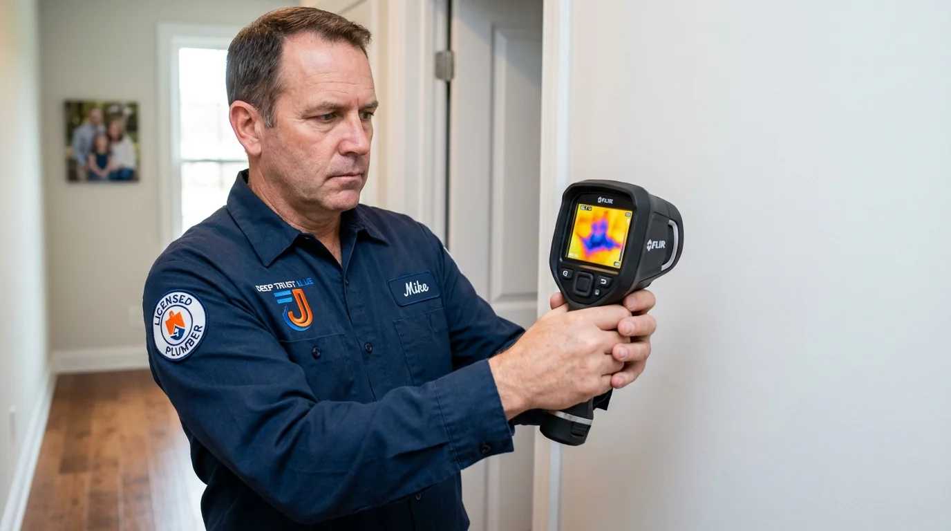 Thermal imaging leak detection by Johns Plumbing LLC in Stony Brook